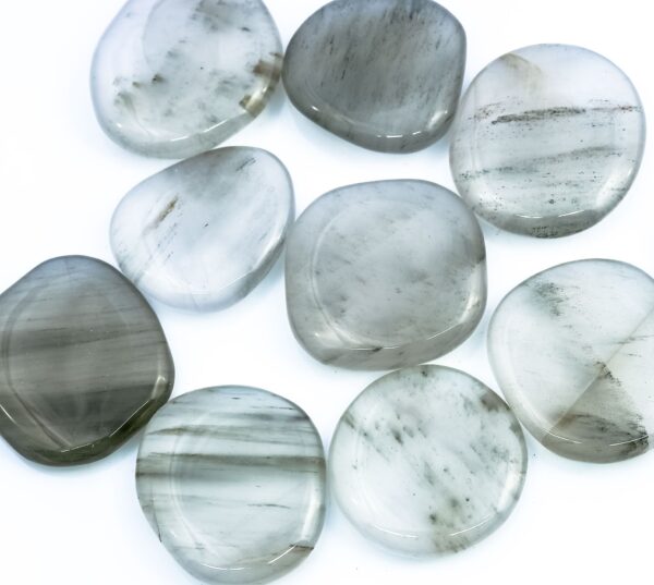 Aragonit grau/grün Handschmeichler