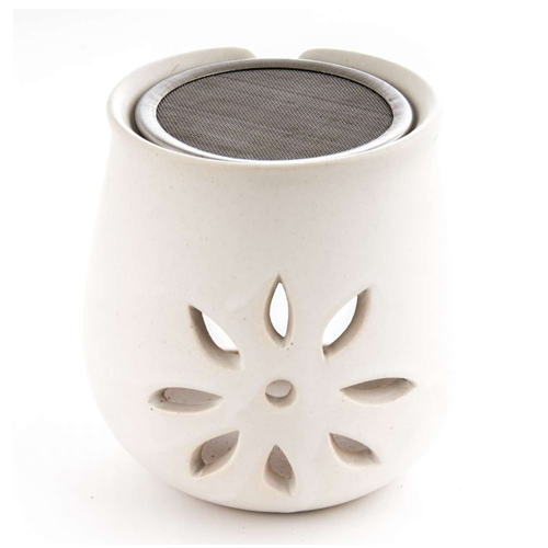 Räucherstövchen Blume aus Ton mit Sieb